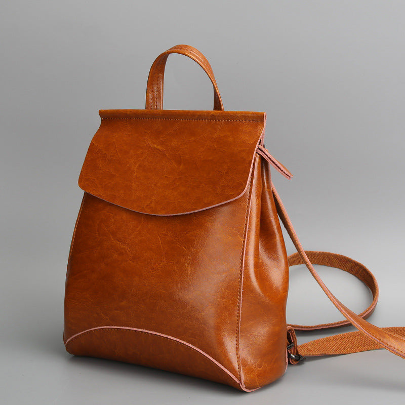Versatile Cowhide Women's Multifunctional Leather Backpack