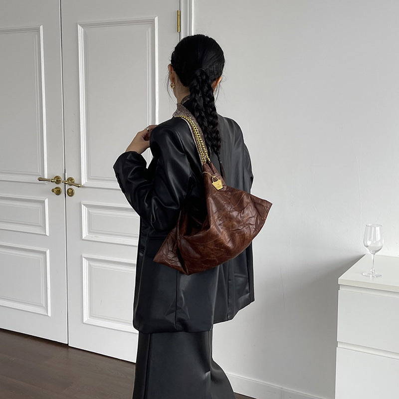 Retro Women's Fashion Chain Dumpling Bag