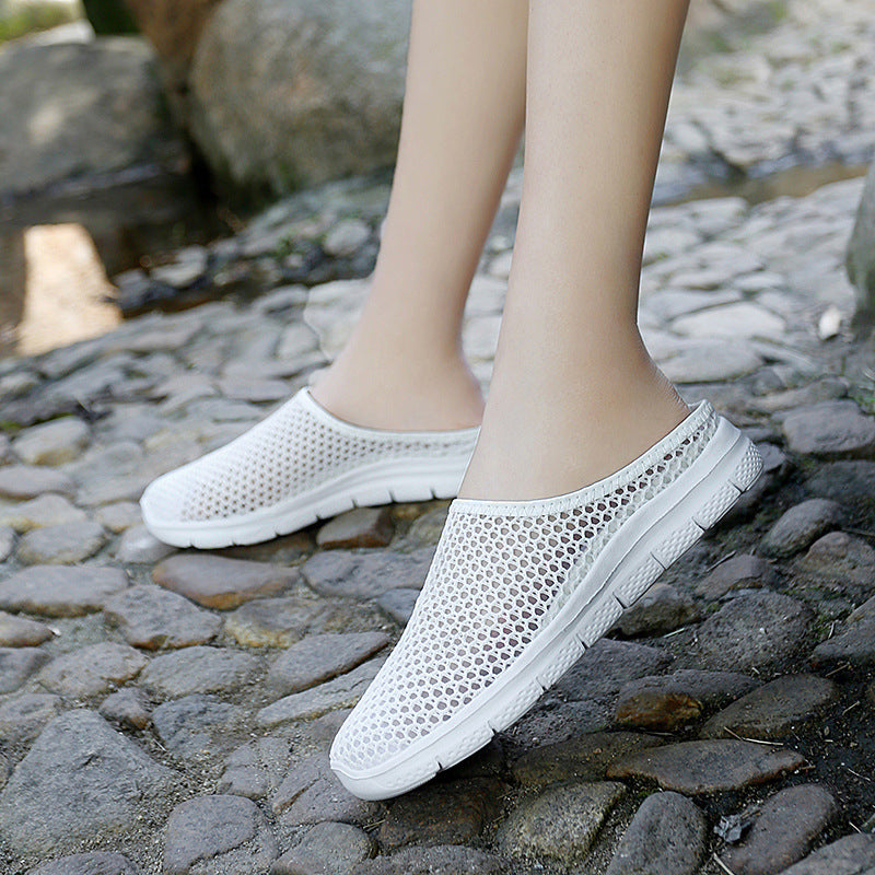 Soft-soled Mesh Surface Breathable One Pedal Couple Style