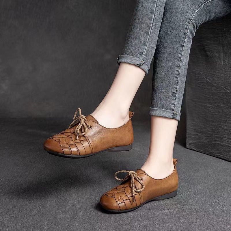 Leisure Flat Middle-aged Women's Shoes Are Non-slip