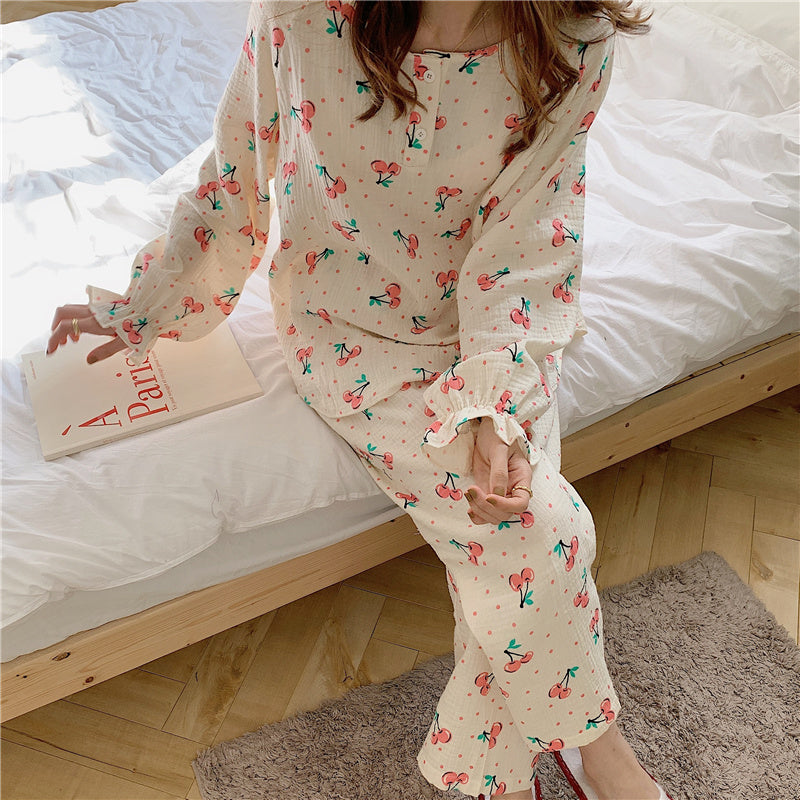 Outer Wear Long-sleeved Trousers Loose Casual Home Service Two-piece Suit
