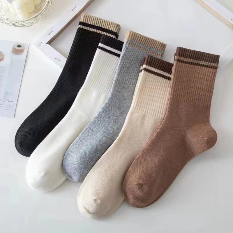 Polyester Cotton Versatile Men's And Women's Socks