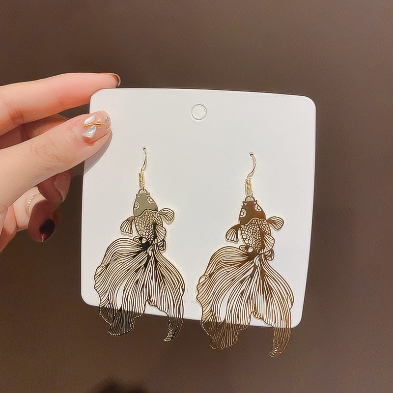 Lucky Koi Earrings with Exaggerated Temperament