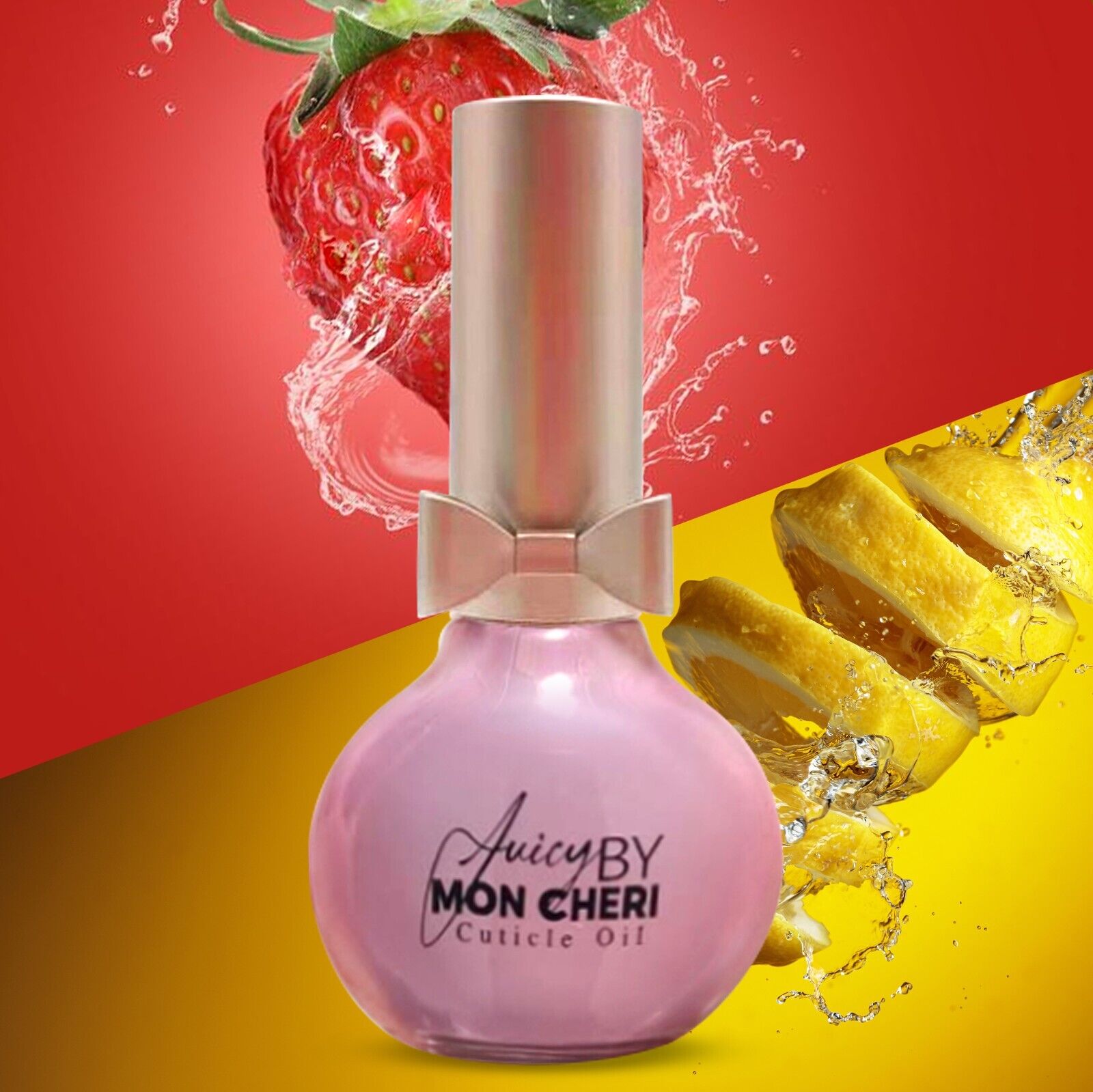 Cuticle Oil Nail Peach Strawberry Lemonade w black seed oil Juicy By Mon Cheri 