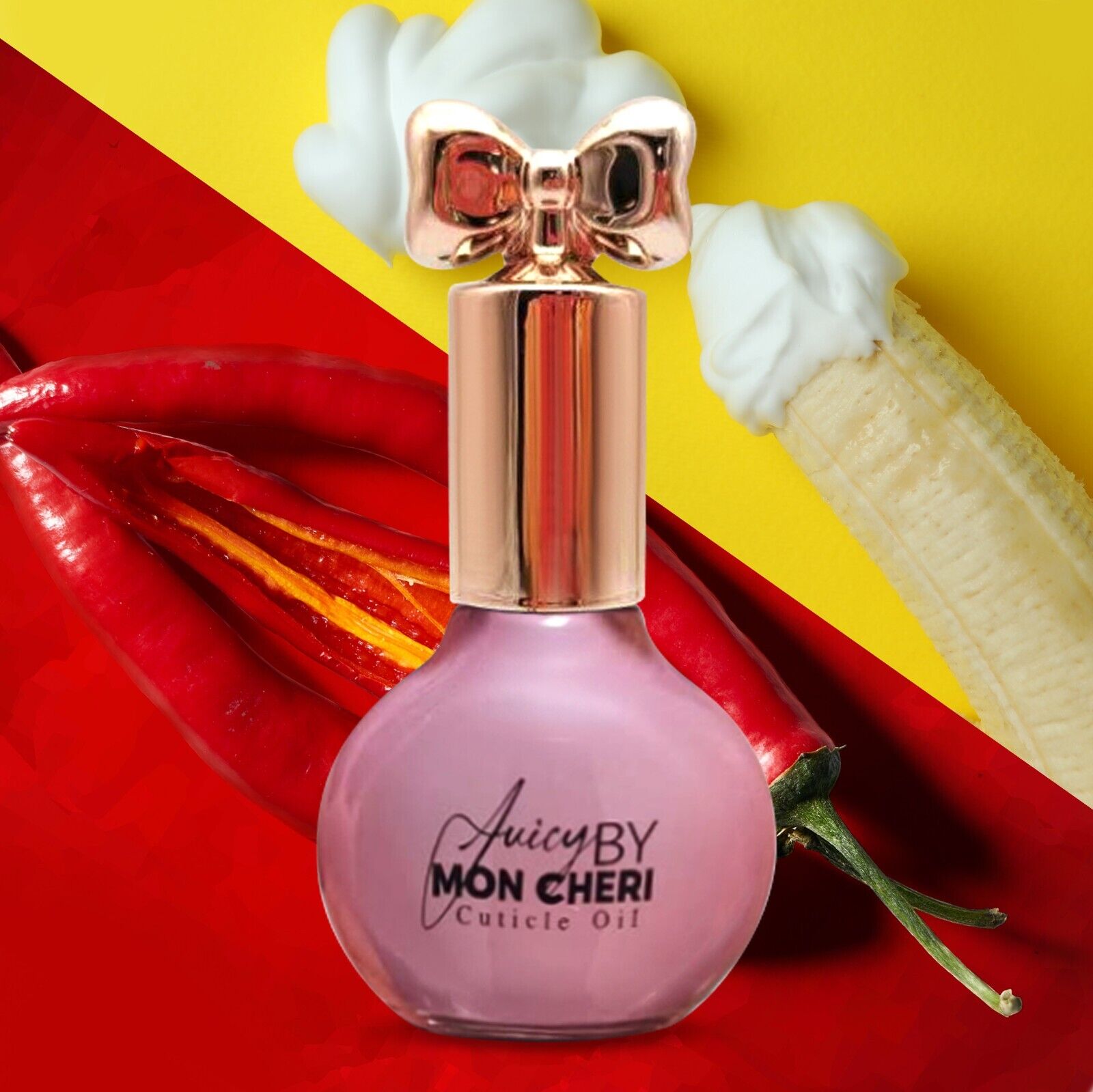 Cuticle Oil Nail Peach Strawberry Lemonade w black seed oil Juicy By Mon Cheri 