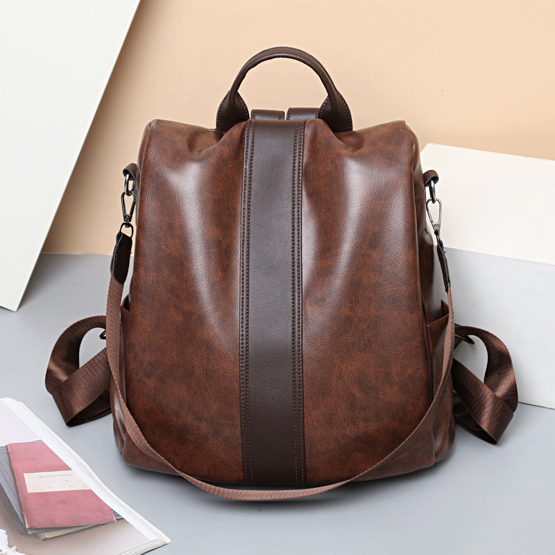 Women's Fashion Soft Leather Backpack