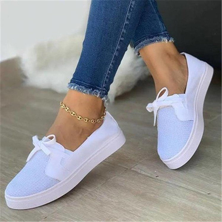 Fall New Flat Shoes Female Low Top Shallow Mouth