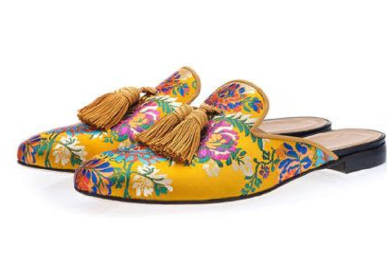 Back Empty Embroidered Color Flat Casual Fashion Men's Shoes