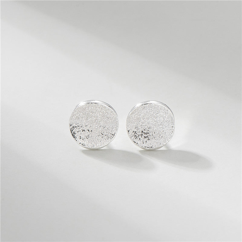 Women's Temperament Fashion Concave Round Stud Earrings