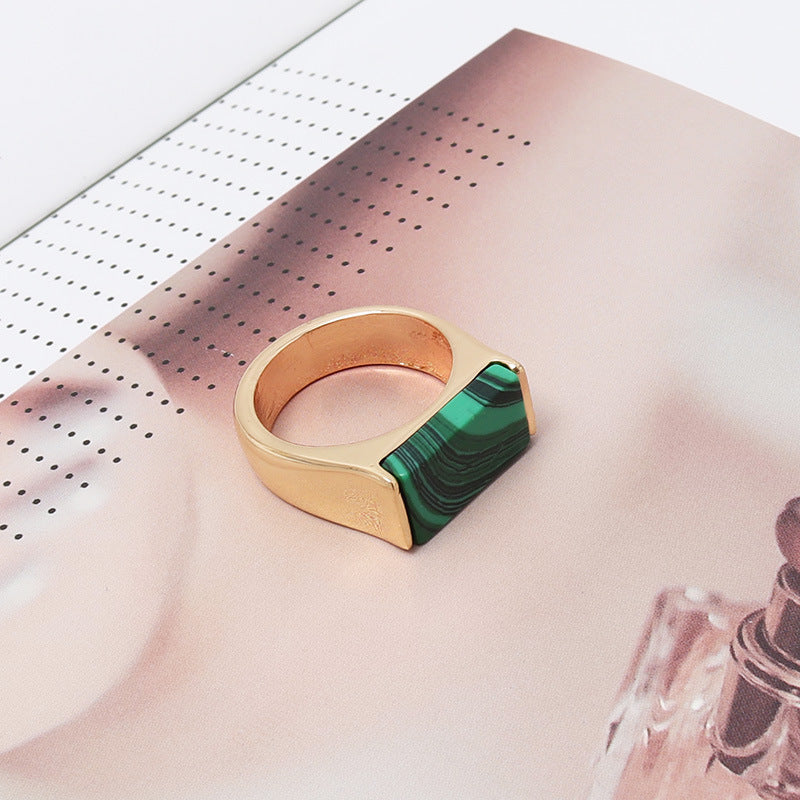 Rectangular fashion simple ring