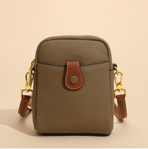 Lychee Pattern Mobile Phone Bag Small High Quality Leather Crossbody Bags For Women Wallet