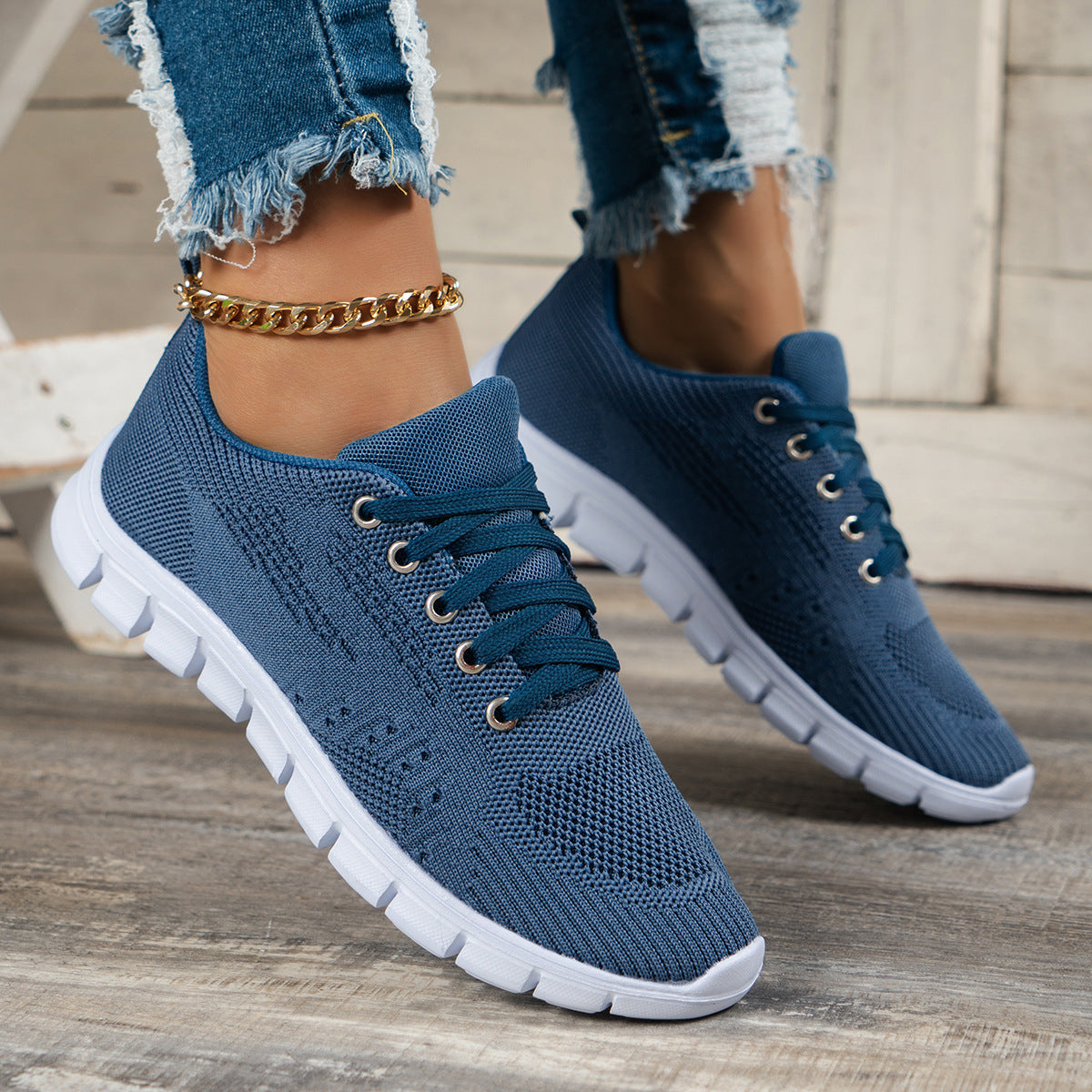 Fashion Blue Running Soft Bottom Comfortable Women's Shoes