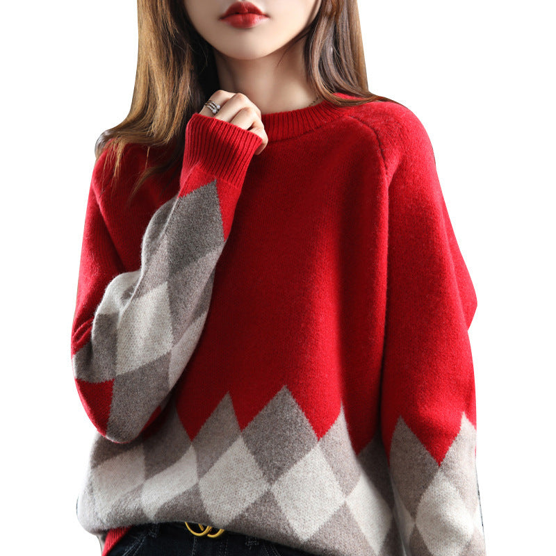 Ladies Fashion Personality Knitted Bottoming Sweater