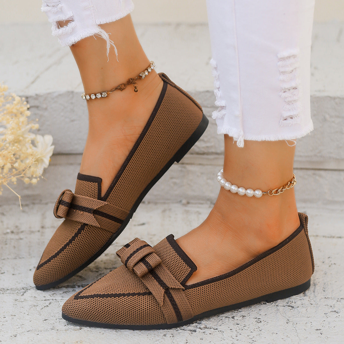 Casual And Comfortable Beautiful Bowknot Popular Element Shoes