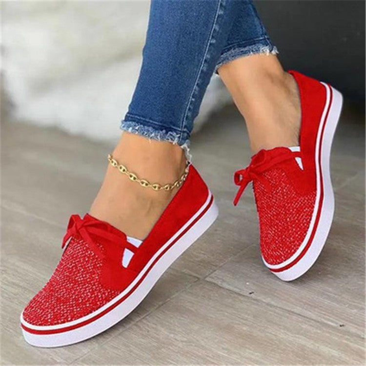 Fall New Flat Shoes Female Low Top Shallow Mouth