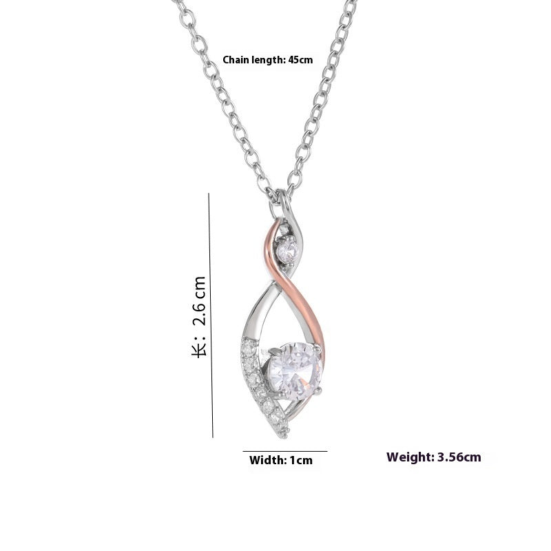 Simple Smart Necklace Two-color Electroplating