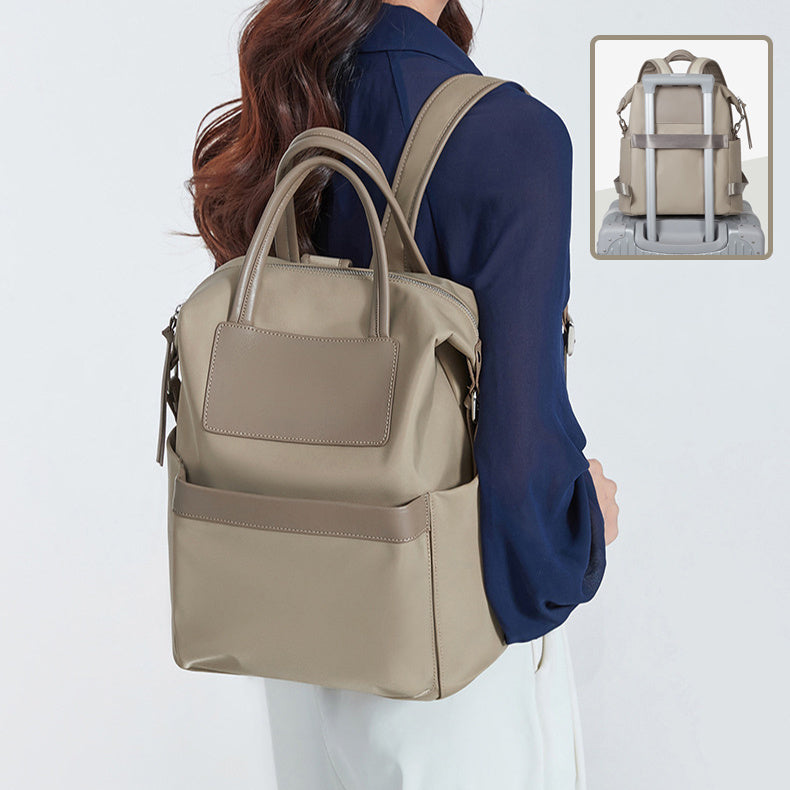 Women's Casual Backpack With Hand-hold Design Lightweight And Waterproof Commuting Travel Computer Bag Large Capacity Handbag