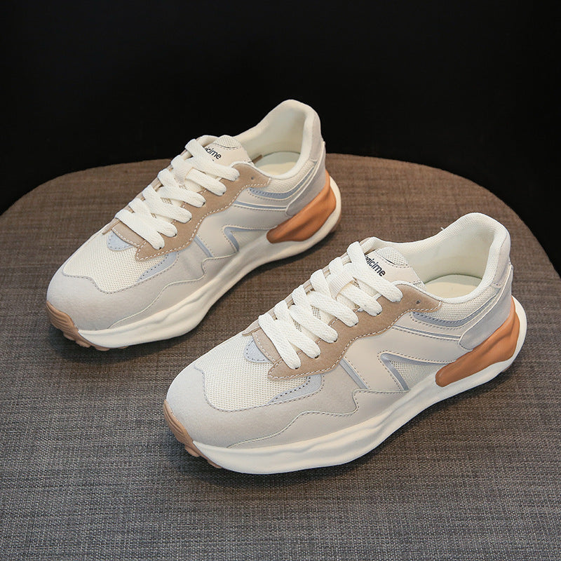 Autumn New Ins Korean Style Breathable White Shoes For Women
