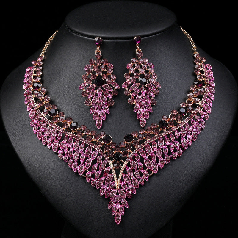 Necklace And Earrings Suite High Profile Retro Delicate