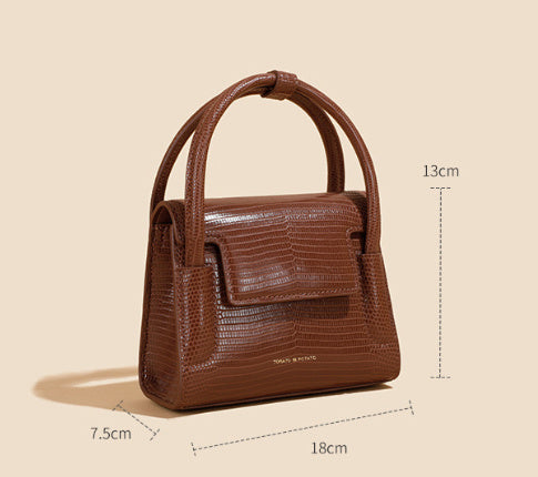 Genuine Leather Women's Lizard Pattern Shoulder Portable Messenger Bag