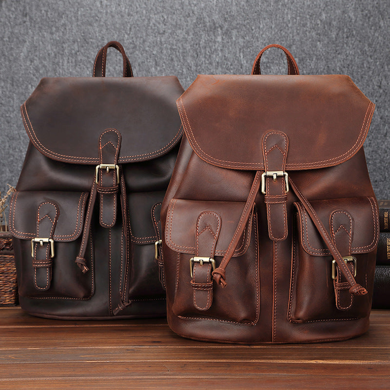 Men's Leather Large Capacity Leisure Travel Bag