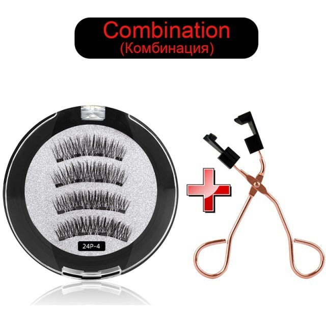 New Natural Magnetic Eyelash With Clip Sleeve