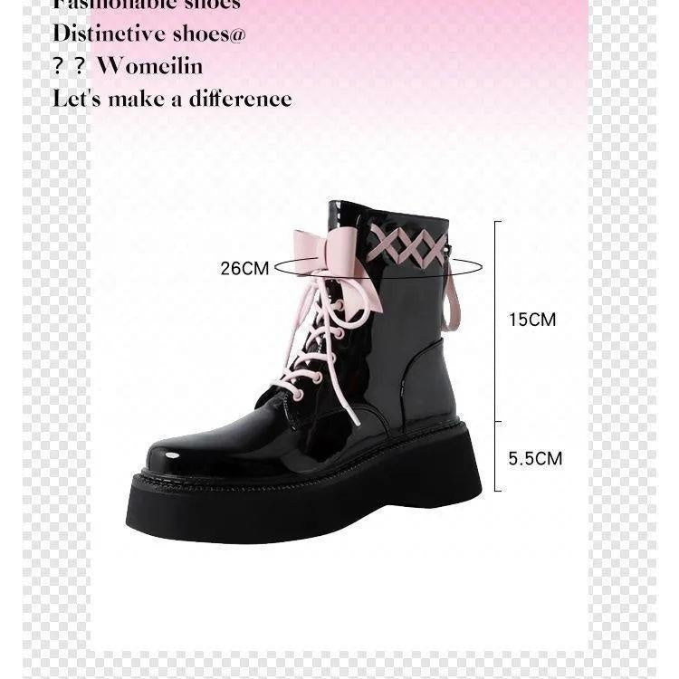 Women's Sweet Cool Bow Design Niche Ankle Boots