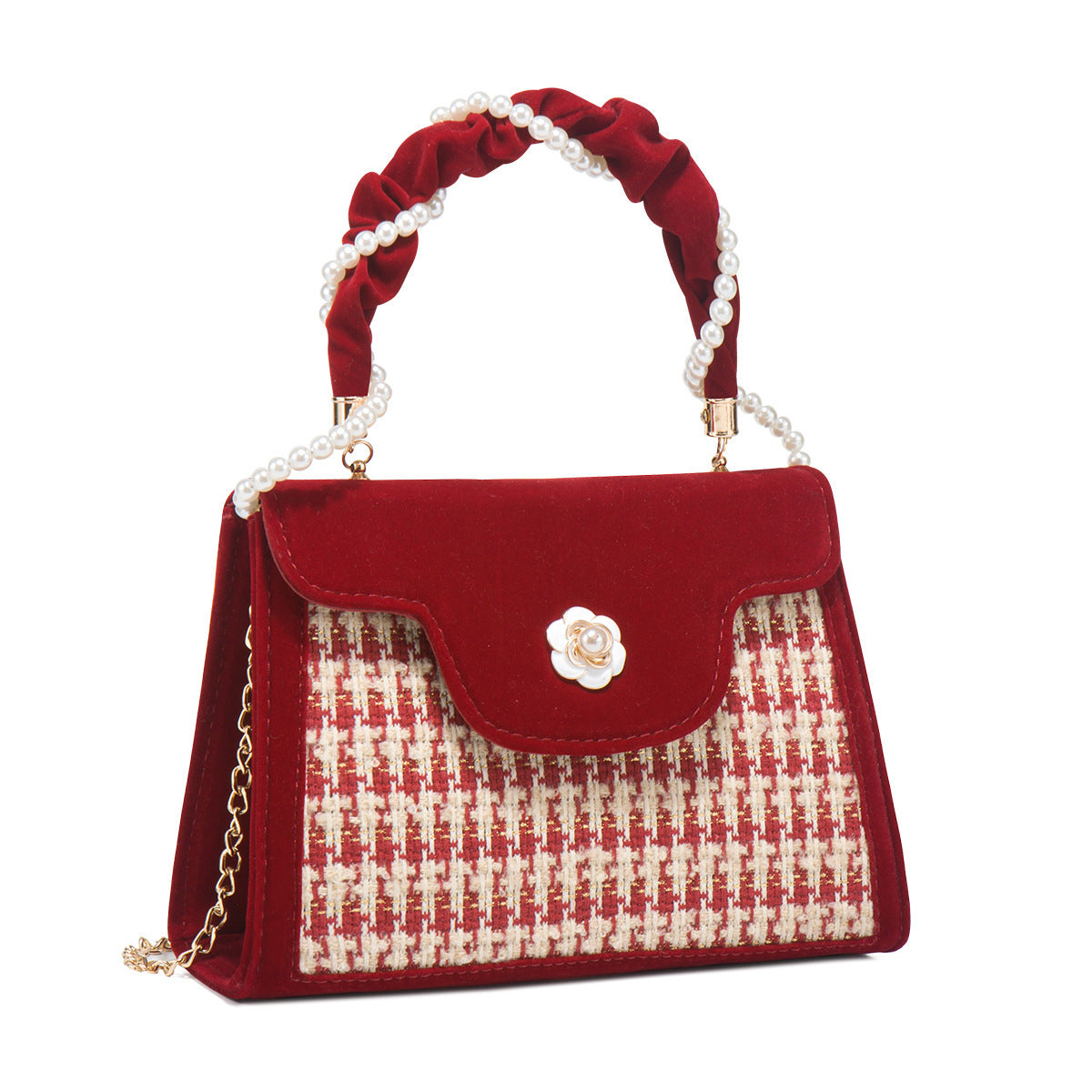 Women's Wedding Bag Bridal Bag High-grade Women's Elegant Red Niche Red Small Bag Portable 2024 New