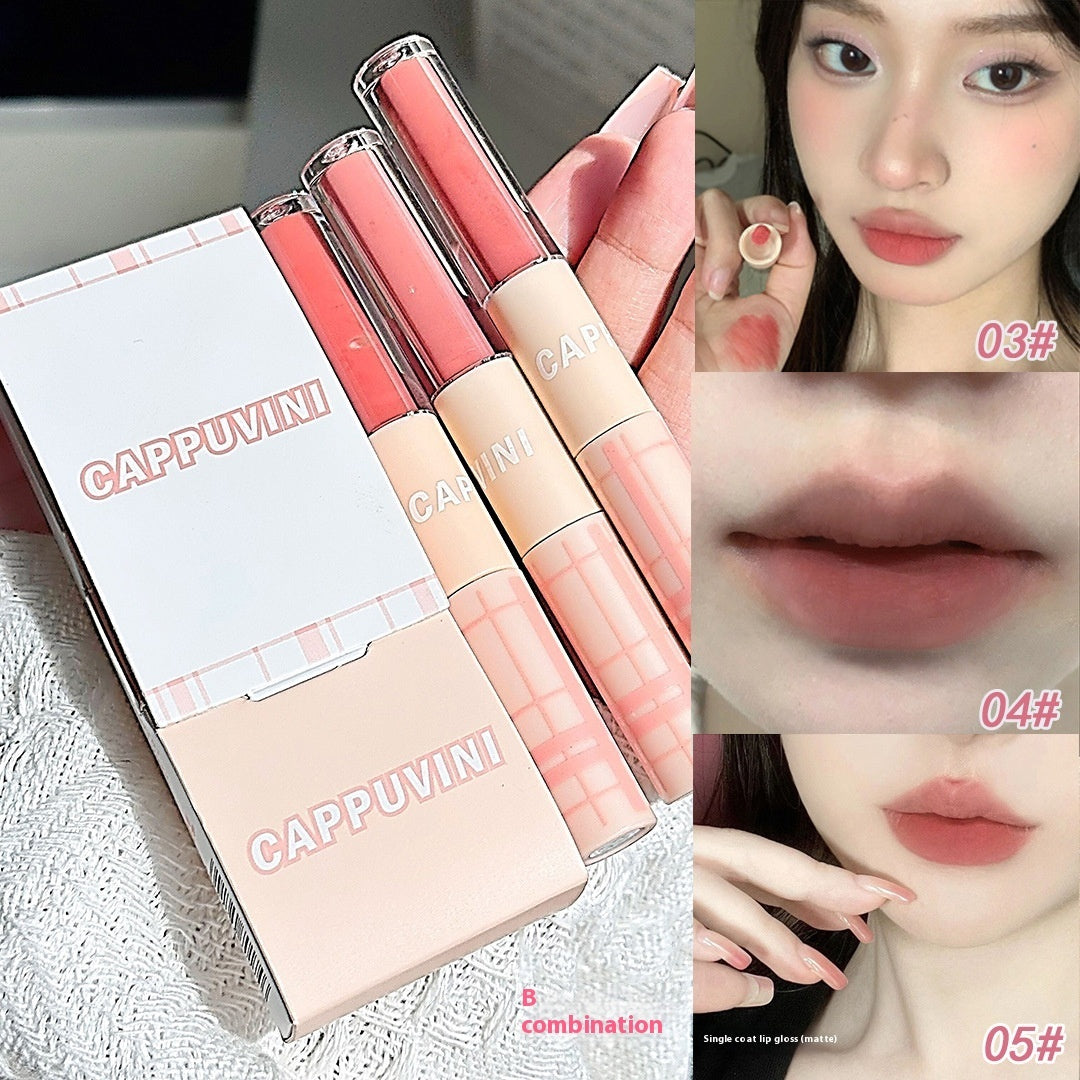 Double-headed Lip Lacquer Mirror Water Light Student Beauty Lipstick