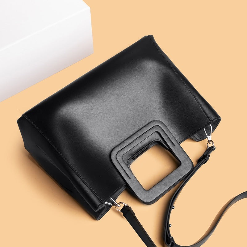 Leather Handbag With Large Capacity