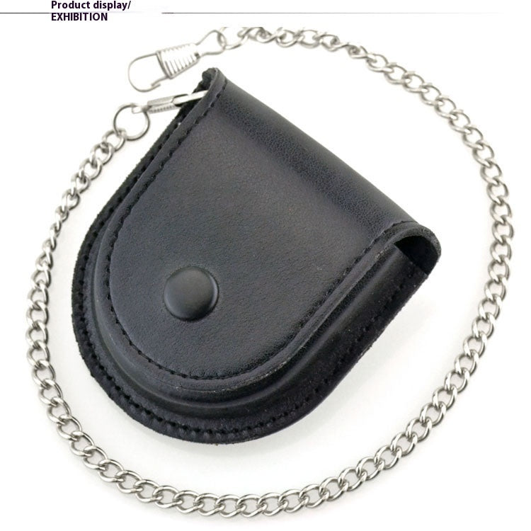 New Black 181 Retro Denim Leather Pocket Watch