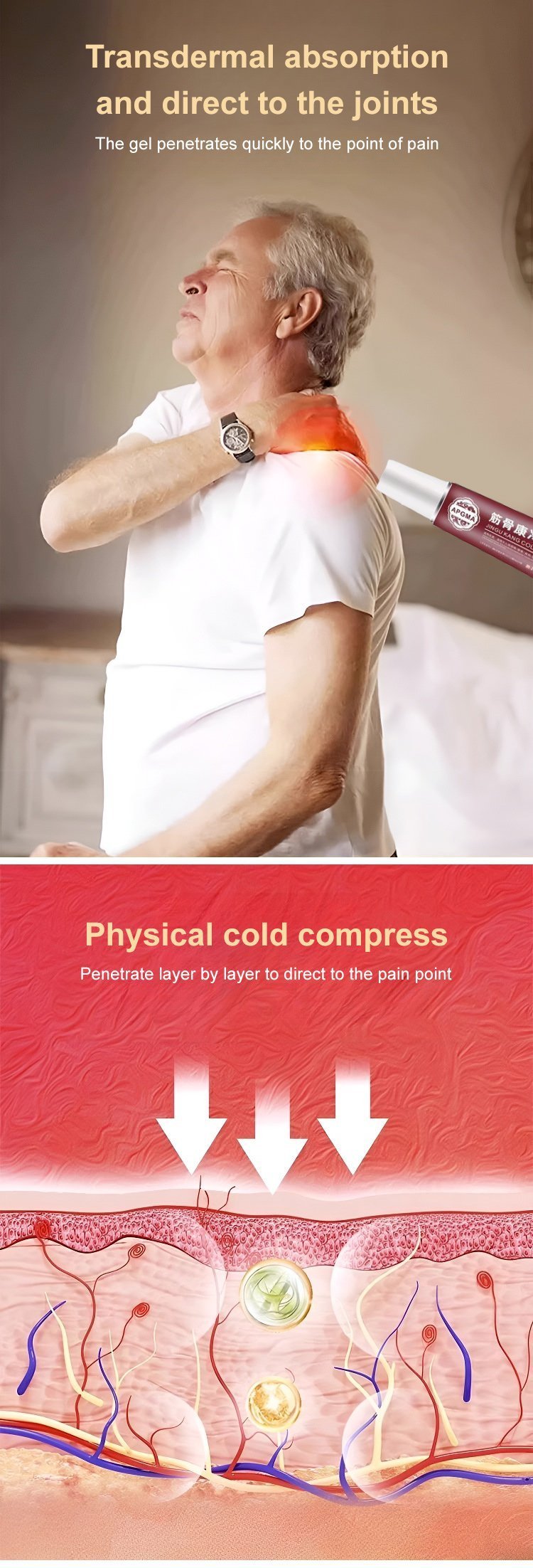 Cold Compressed Gel For Tendons And Bones