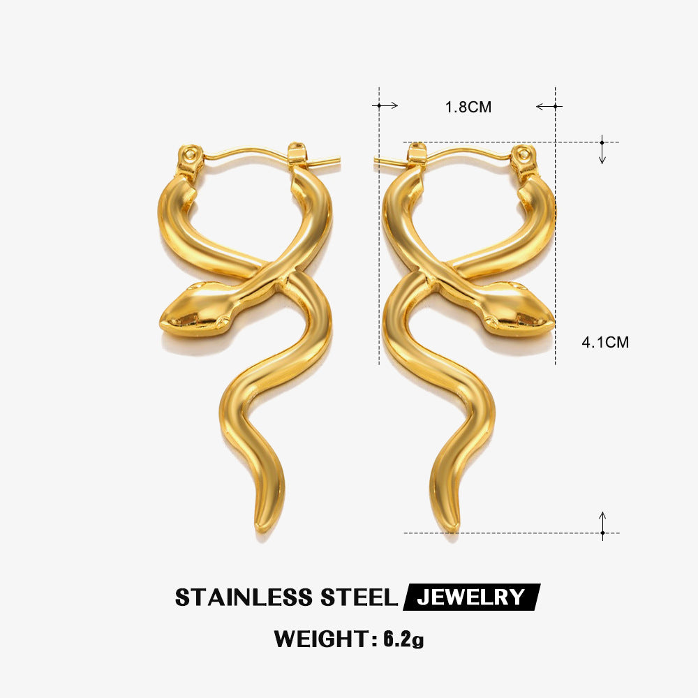 Fashion Popular Stainless Steel Snake Ring