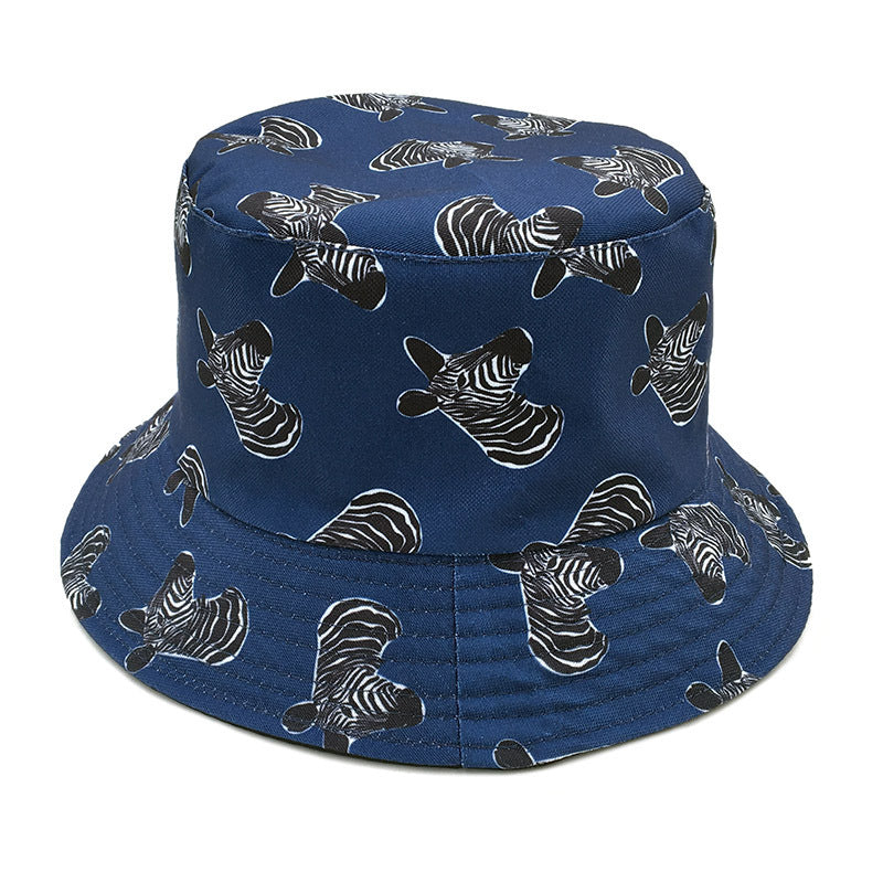 New Style Female Spring And Summer Hat With Zebra Head Print Fisherman Hat