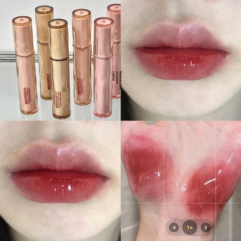 Lip Lacquer No Stain On Cup Non-fading Crystal Transparent Mirror