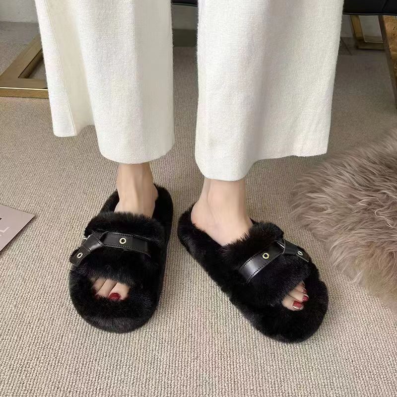 Fluffy Slippers Women's Flat Slippers