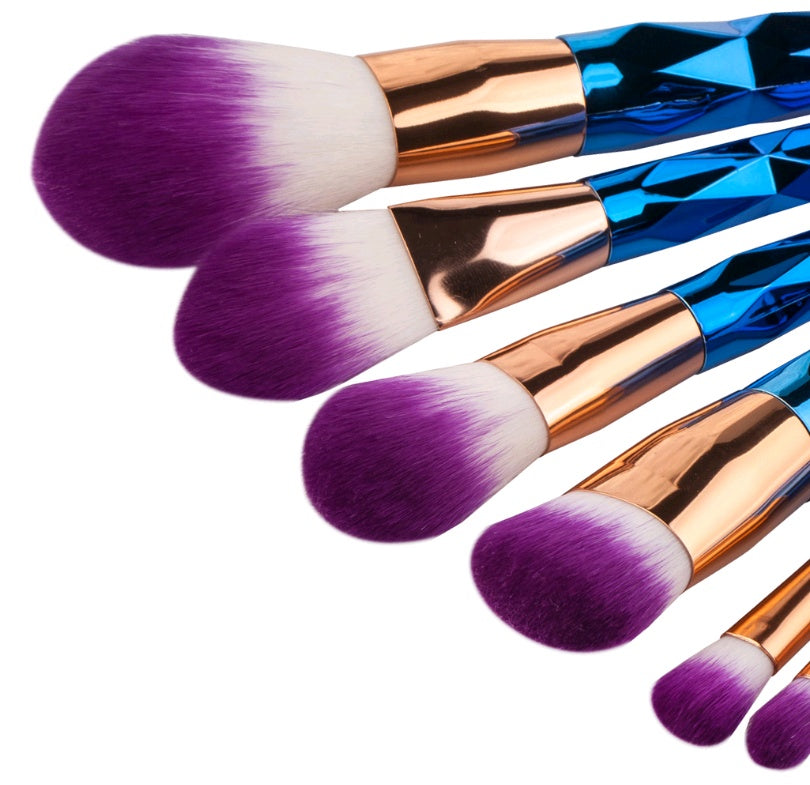 7 makeup brushes, makeup tools, diamond makeup brush foundation brush