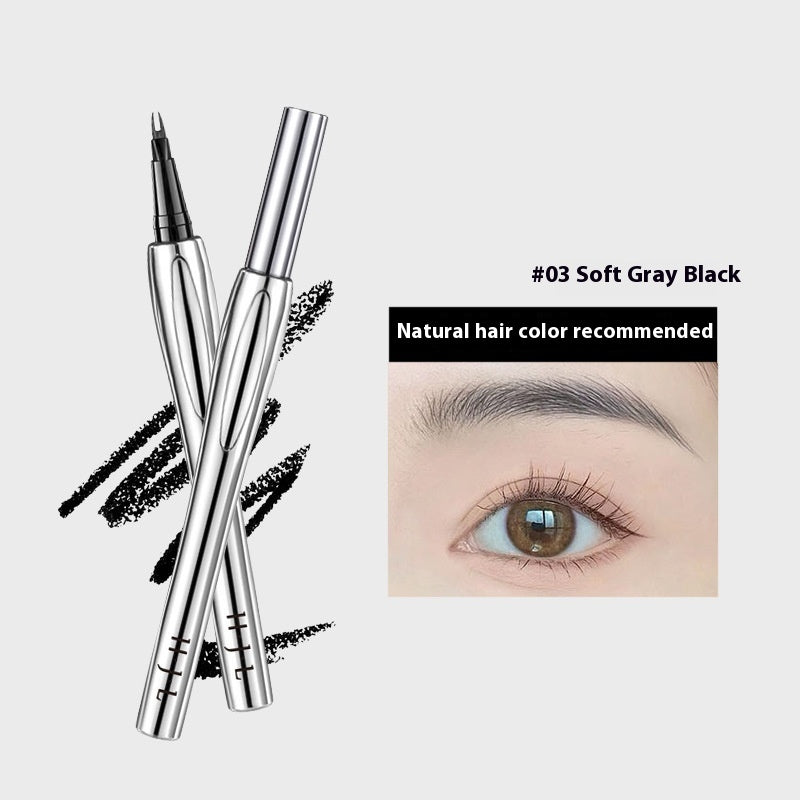 Two-fork Eyebrow Pencil Waterproof And Sweat-proof Natural Three-dimensional Wild Multi-purpose