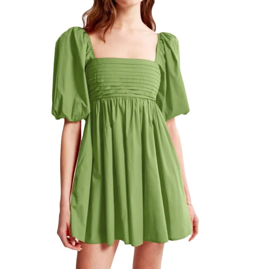 European And American Summer Casual Stylish Pleated Dress Women
