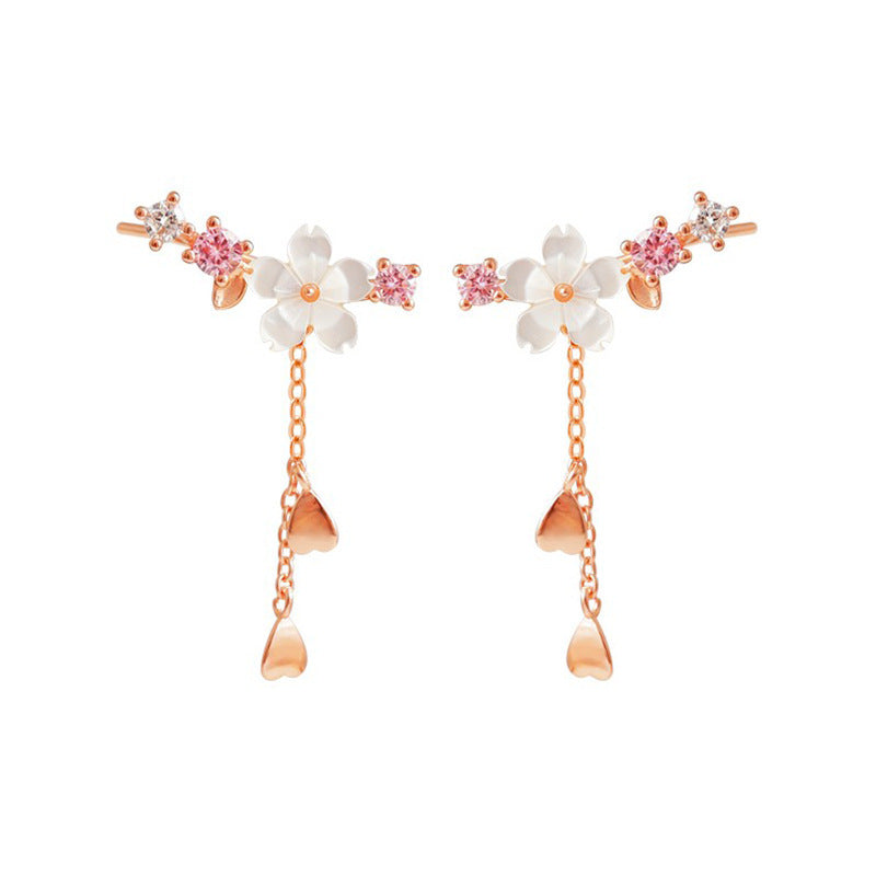 Flower Earrings,  And Super Fairy Design, Exquisite Pendant, Long Temperament Earrings