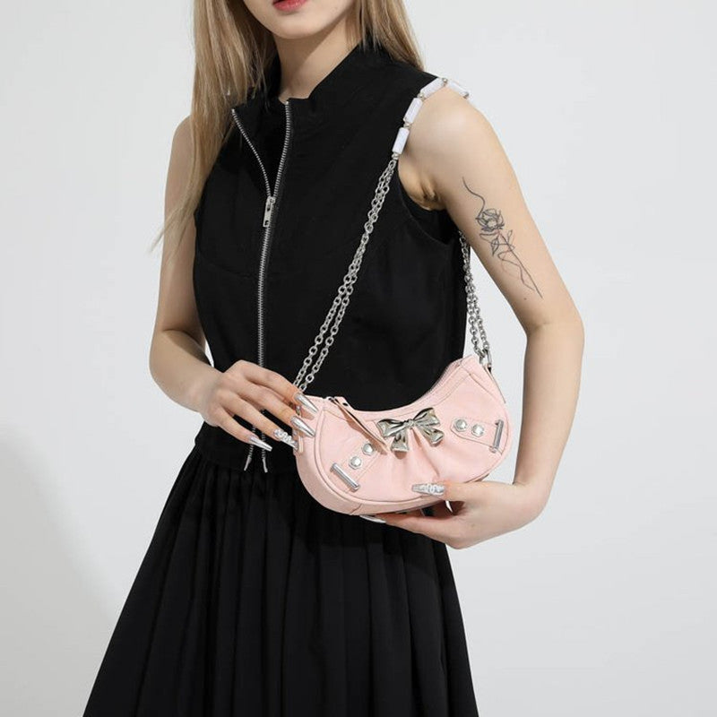 Fashion Bowknot Chain Crossbody Women's Bag