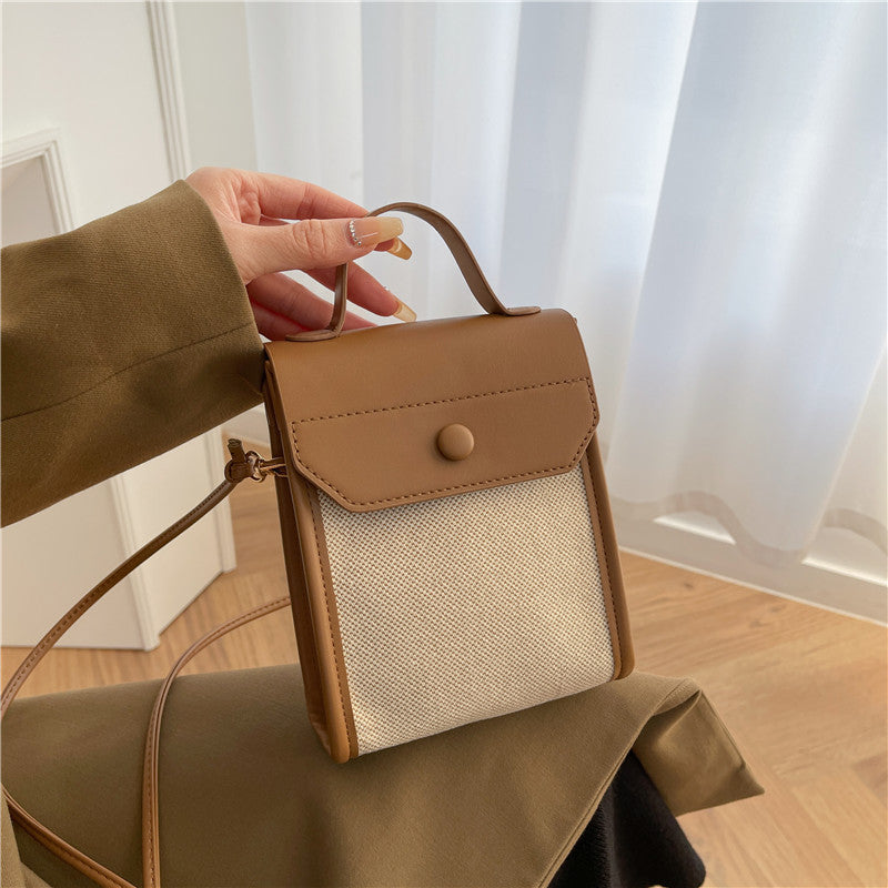 Simple Small Square Fashion Colorblock Shoulder Messenger Bag