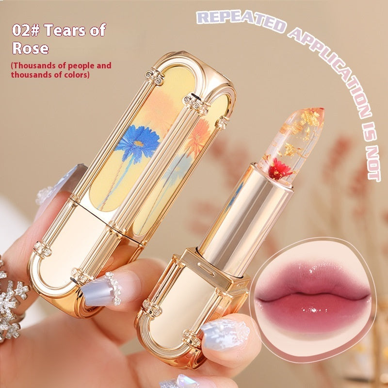 Women's Jelly Warm Flower Square Tube Lipstick