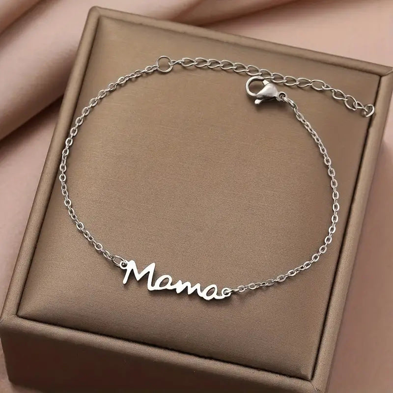 Stainless Steel Letter Bracelet Fashion Mother's Day Gift