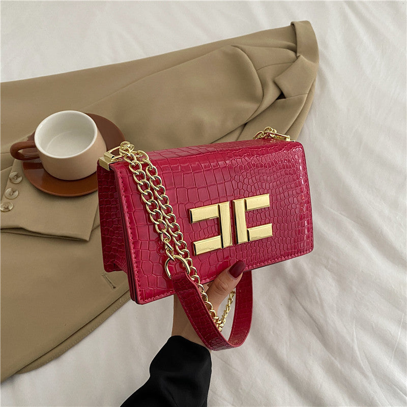 Snakeskin Chain Women's Bag Candy Color