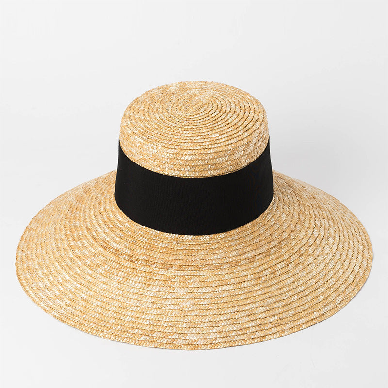 Flat Top Large Eaves Basin Sun Protection And Shading Straw Hat