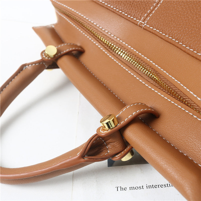 Head Layer Cowhide AB Face Commuting Crossbody Bag For Women