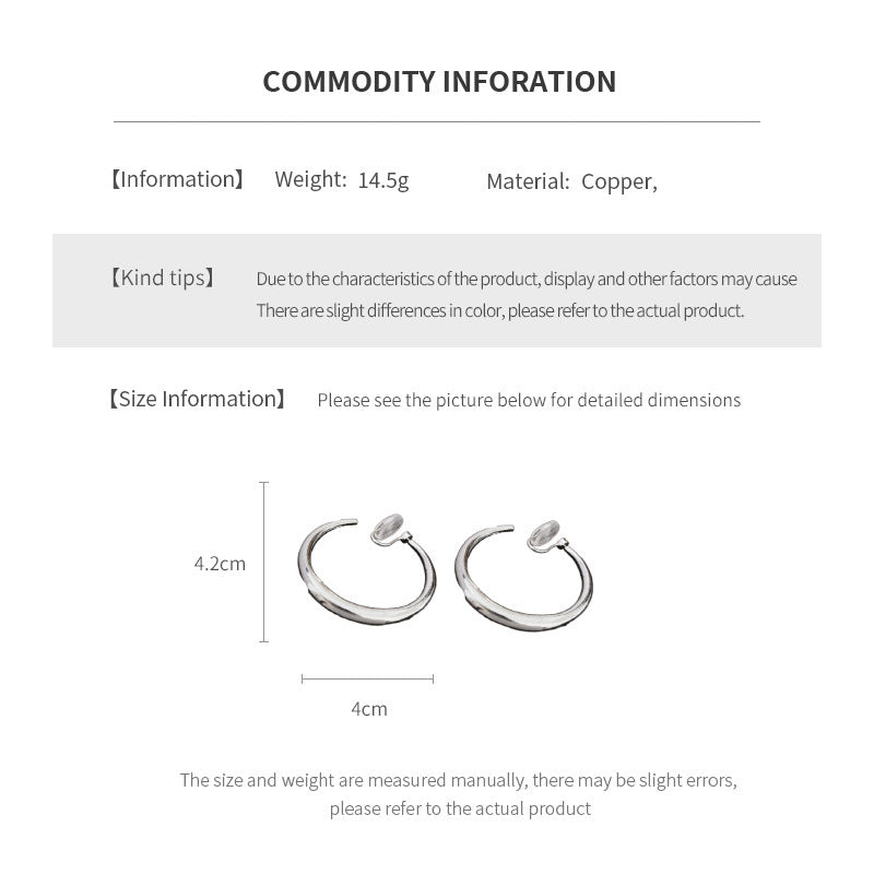 Niche Exaggerated Cold Style Metal Circle Earrings