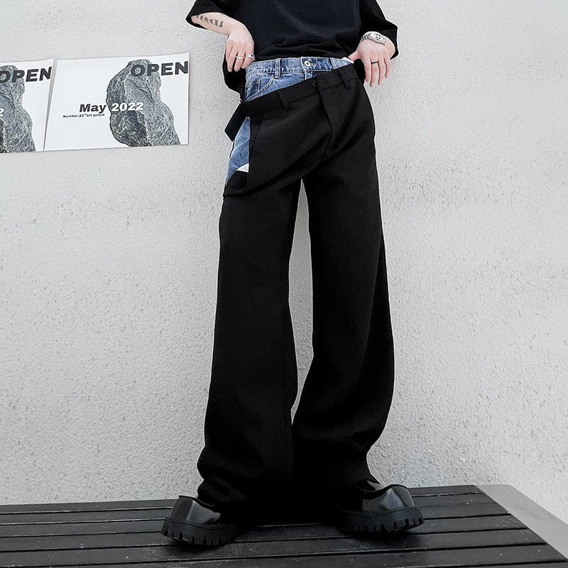 Men's Trousers With Wide Legs And Straight Legs Have Fashionable Design Sense