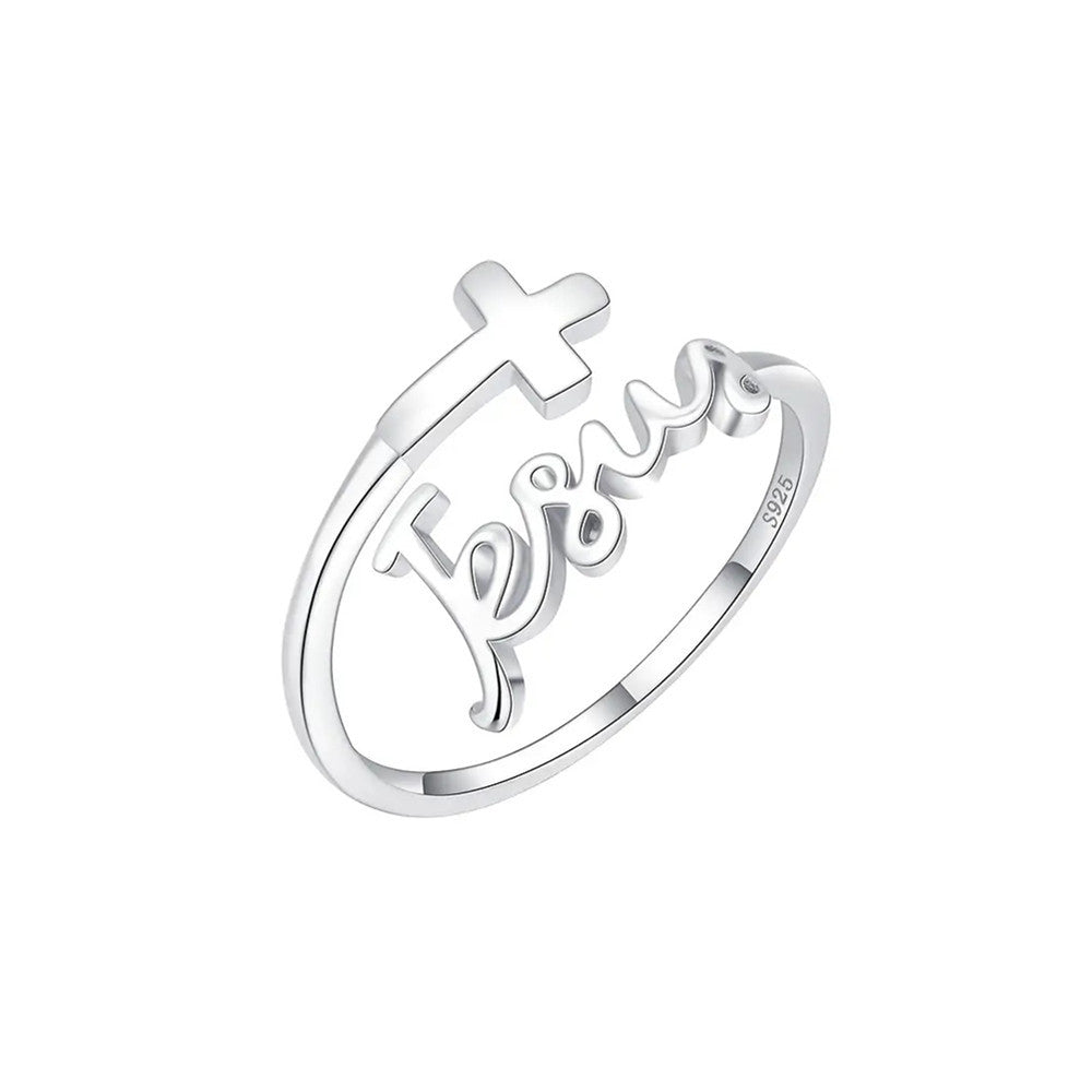 Cross Plus Jesus Design Adjustable Cord For Braiding Ring